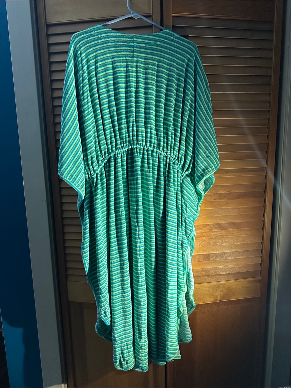 Free People The Beach - Green Striped Terry Swim Coverup - Picture 2 of 6
